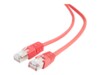 Gembird Kabel med afskærmning med folie og kobberfletning (SFTP 2m Patchkabel Rød