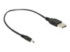 Delock USB / strøm kabel 27cm Sort