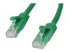 StarTech.com 50cm CAT6 Cable - Green Snagless CAT 6 Wire - 100W RJ45 UTP 650MHz Category 6 Network Patch Cord UL/TIA (N6PATC50CMGN) CAT 6 Ikke afskærmet parsnoet (UTP) 50cm Patchkabel Grøn