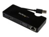 StarTech.com USB 3.0 to HDMI or VGA Adapter Dock - USB 3.0 Mini Docking Station w/ USB, GbE Ports - Portable Universal Laptop Travel Hub (USB3SMDOCKHV) USB Dockingstation