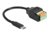 Delock USB-adapterkabel 15cm Sort Grøn