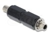 Delock Strøm DC jackstik 5,5 mm (ID: 2,5 mm) (male) - Strøm DC jackstik 5,5 mm (ID: 2,1 mm) (female) Sort Strømforsyningsadapter
