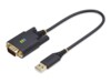 StarTech.com 1ft (30cm) USB to Serial Adapter Cable, COM Retention, RS232 USB / serielkabel 30.5cm Sort