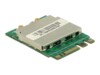 DeLock Module M.2 Key A E male > WLAN 11ac/a/b/g/n Bluetooth 4.0 Netværksadapter Trådløs Grøn Sølv