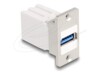 Delock Keystone module USB-adapter Sølv Hvid