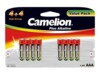 Camelion Plus Alkaline AAA type Standardbatterier 1250mAh 8