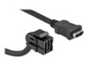 DeLOCK HDMI hun 110° vinklet, nøglesten -> HDMI han lige 30 cm Sort