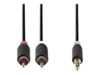Nedis Audiokabel 2m Sort