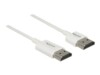 Delock High Speed HDMI with Ethernet HDMI-kabel med Ethernet 3m Hvid