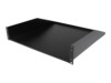 StarTech.com 2U Heavy Duty Server Rack Mount Shelf - 125lbs - 18in Deep Steel Universal Cantilever Tray for 19' AV/ Network Equipment Rack (CABSHELFHD) Rackhylde Sort
