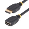 StarTech.com 18in HDMI 2.0 Extension Cable, 4K 60Hz, M/F HDMI-forlængerkabel 50cm Sort