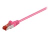 goobay CAT 6 SFTP, PiMF 25cm Patchkabel Magenta