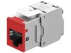 Keystone Module RJ45 CAT 6A, STP, Slim, red, red, red