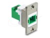 Delock Panel Mount SC Simplex female to SC Simplex female with laser protection flip inside silver / green / white