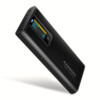 Kieszen Axagon AXAGON EEM2-SD2B, USB-C 10Gbps externí box s displejem pro M.2 NVMe/SATA SSD, bezšroubkový, cerný