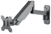 Manhattan TV & Monitor Mount, Wall, Spring Arm, 1 screen, Screen Sizes: 17-32', Black, VESA 75x75 to 100x100mm, Max 8kg, Height Adjustable Swivel Arm (3 pivots), Lifetime Warranty