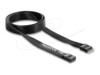 Delock HD Audio Flat Cable Motherboard Extension Cable 9 pin pin header male to pin header female 70 cm black