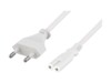 DELTACO DEL-109JN Strømkabel 5m Hvid