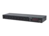 Intellinet 19' Intelligent PDU, 19' Rackmountable C13 Intelligent Power Distribution Unit; Monitors Power, Temperature and Humidity (Euro 2-pin plug) Strømfordelingsenhed 8-stik Sort