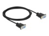 Delock Nulmodem-kabel 2m Sort