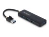 StarTech.com 4-Port USB-A Hub, 5Gbps, Bus Powered, Small Travel Mini Hub Sort