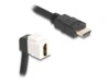 Delock HDMI-kabel 20cm Sort Hvid