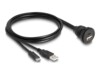 Delock USB-kabel 1m Sort
