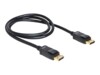 Delock DisplayPort kabel 1m Sort