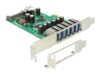 DeLock PCI Express Card > 6 x extern 1 x intern USB 3.0 USB-adapter PCI Express 2.0 x1 5Gbps