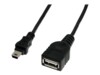 StarTech.com 1 ft Mini USB 2.0 Cable - USB A to Mini B F/M - USB cable - USB (F) to mini-USB Type B (M) - USB 2.0 - 1 ft - black - USBMUSBFM1 USB-kabel 30cm Sort