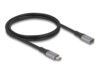 DeLOCK USB 2.0 / USB 3.2 / USB4 / Thunderbolt 3 USB Type-C forlængerkabel 1m Sort Grå