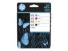 HP 912 4-Pack CMYK(4) Original Combo Sort, Cyan, Magenta, Gul 250 sider Blæk