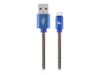 Cablexpert Premium jeans (denim) USB Type-C kabel 1m Blå