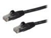 StarTech.com 100ft CAT6 Cable, 10 Snagless RJ45 650MHz 100W Patch Cord, CAT 6 10GbE UTP Network Cable w/Strain Relief, Black, Fluke Tested/Wiring is UL Certified/TIA - Category 6 - 24AWG (N6PATCH100BK) CAT 6 Ikke afskærmet parsnoet (UTP) 30.5m Patchkabel 