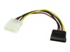 StarTech.com 6in 4 Pin LP4 to SATA Power Cable Adapter - LP4 to SATA - 6in LP4 to SATA Cable - 4 pin to SATA power Strømkabel 0.2m