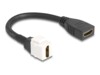 Delock HDMI-kabel 20cm Sort Hvid