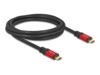 DeLOCK USB 2.0 USB Type-C kabel 2m Sort Rød
