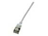 LogiLink SlimLine CAT 6a SSTP, PiMF 30cm Patchkabel Grå RAL 7035