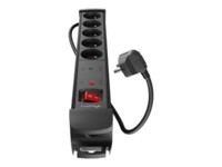 Lanberg SP1 Stikdåse 5-stik 10A Sort 5m