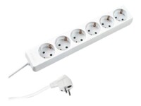 Bachmann SELLY Stikdåse 6-stik Hvid 1.5m