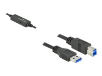 Delock USB-kabel 5m Sort