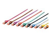 DIGITUS CAT 6 Kabel med afskærmning med folie og kobberfletning (SFTP 50cm Patchkabel Grey