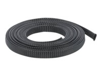 Delock Braided Sleeving stretchable 10m Sort