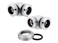 CORSAIR Hydro X Series XF Hardline 90° Kølevæske system tilpasning 2-pack Sølv