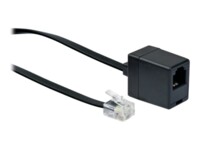 Schwaiger 10m Forlængerkabel til telefon Sort