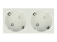 Delock Easy 45 Grounded Power Socket 2-way with a 45Â° arrangement 45 x 45 mm 5 pieces