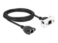 DeLOCK CAT 6a S/FTP 2m Netværkskabel Sort/hvid