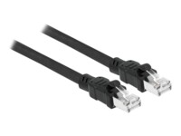 DeLOCK CAT 6a Foldet uskærmet snoet par (F/UTP) 2m Patchkabel Sort