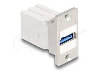 Delock Keystone module USB-adapter Sølv Hvid