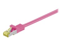 goobay CAT 7 SFTP, PiMF 50cm Patchkabel Magenta